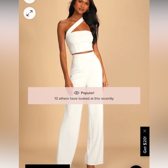 White Two Piece Set - Picture 2 of 5